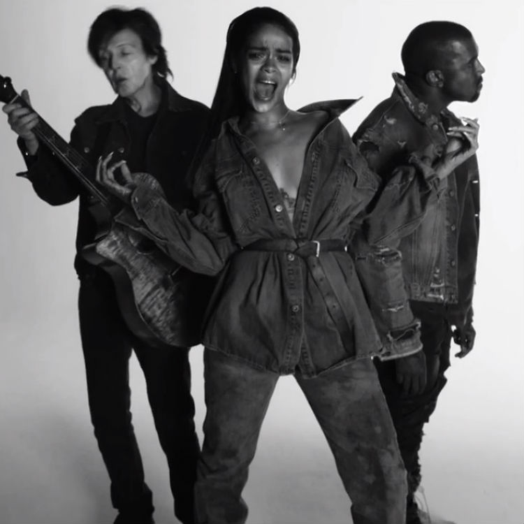 Rihanna, Paul McCartney, Kanye West reveal video for FourFiveSeconds